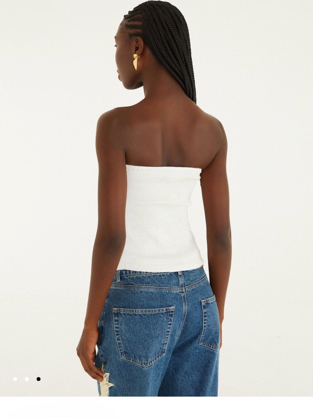 FARM Rio White Asymmetric One-Shoulder Ruffle Camisole - Picture 3 of 3